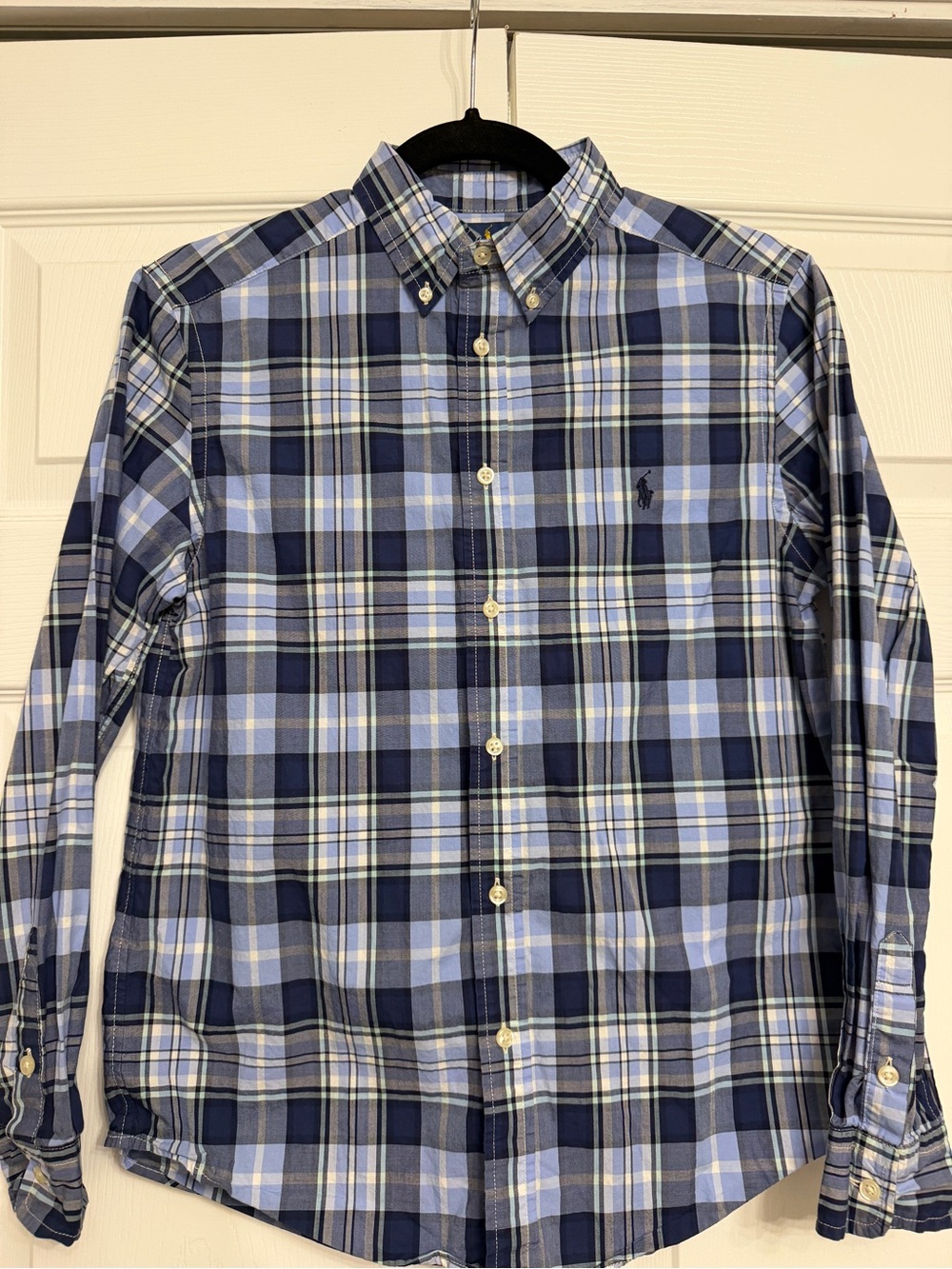 Ralph Lauren Blue Plaid Button-Down Shirt